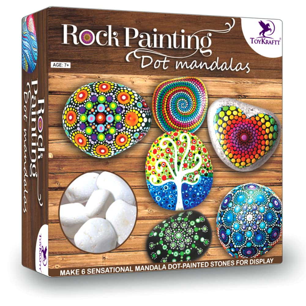 Rock Painted-Dot Mandalas –